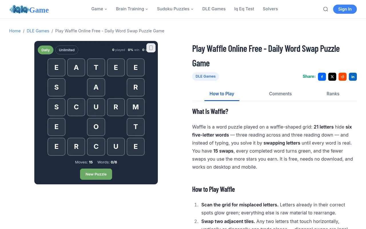 IQiQGame Waffle
