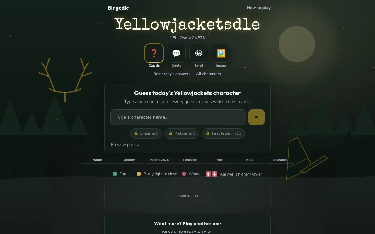 Yellowjacketsdle