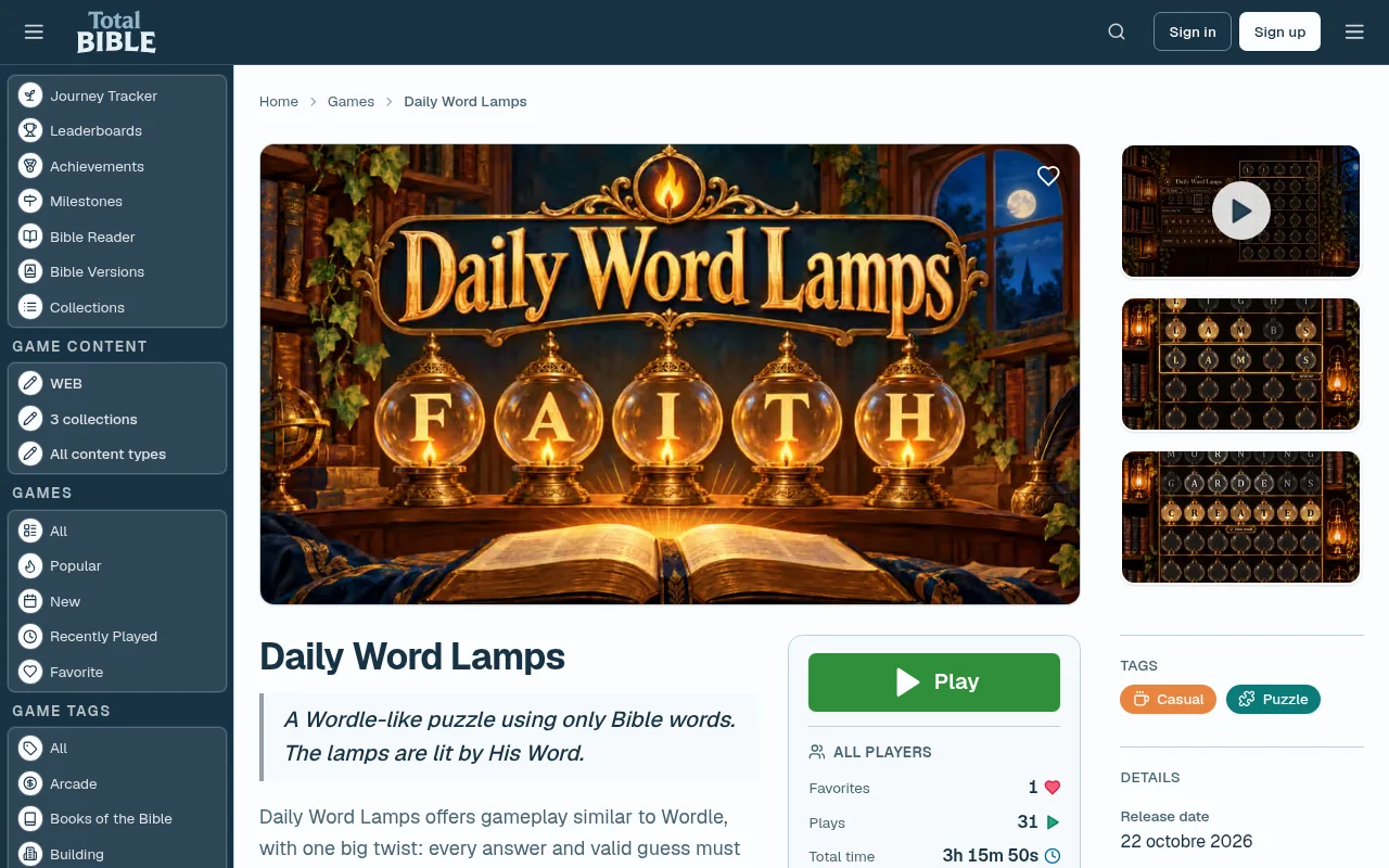 Daily Word Lamps