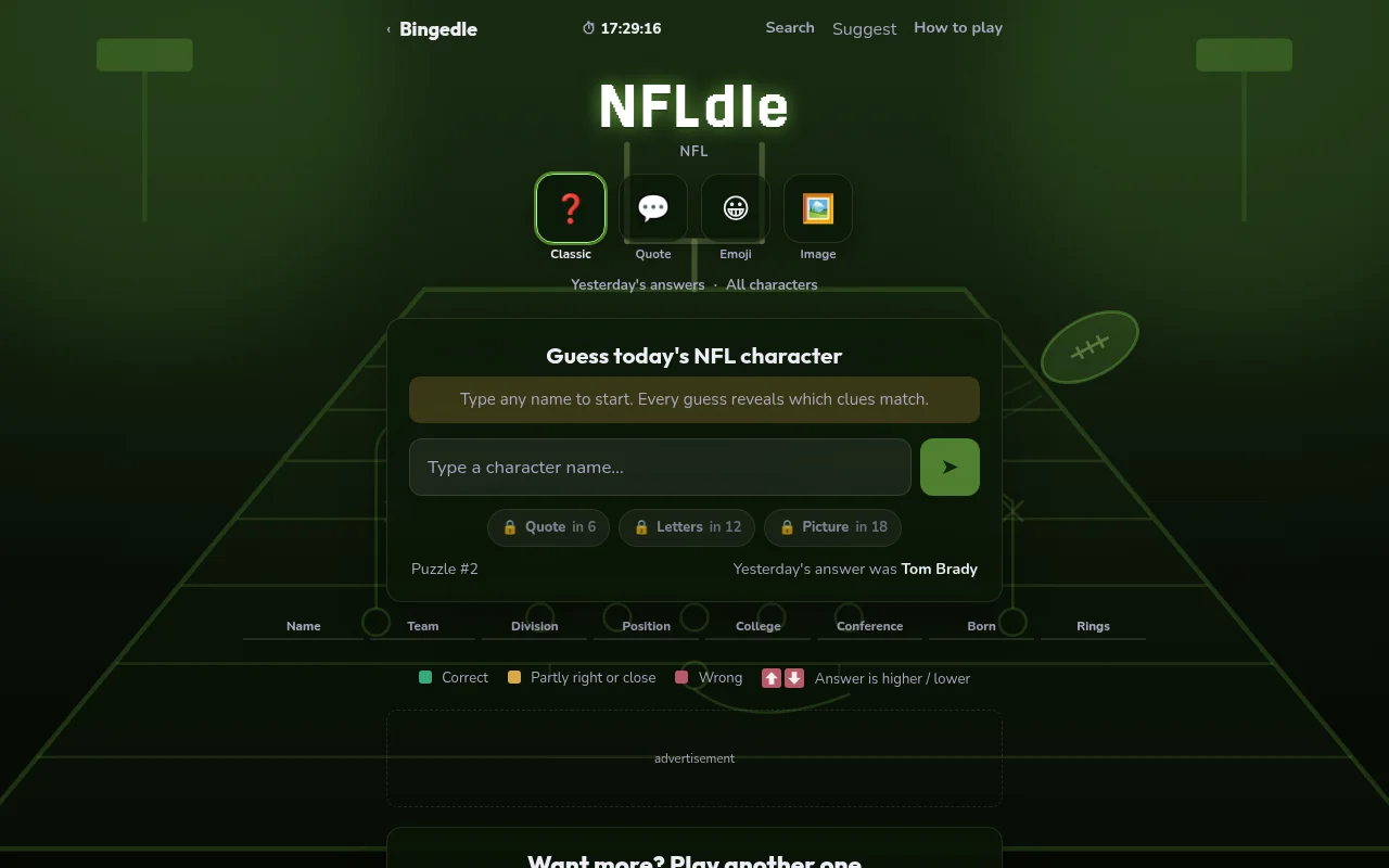 NFLdle