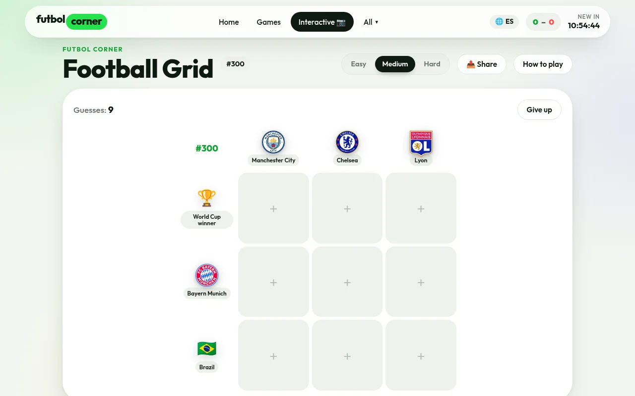 Grid de Fútbol