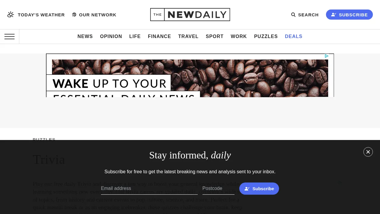 The New Daily - Trivia