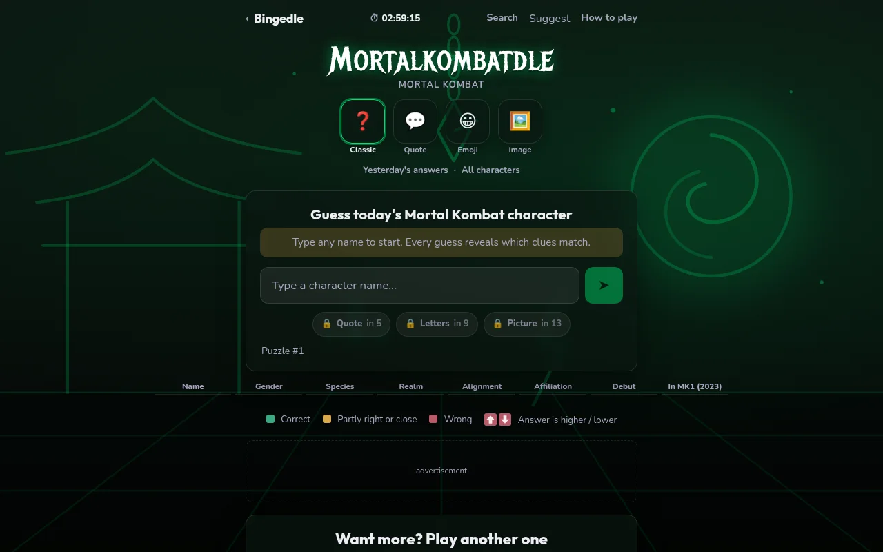 Mortalkombatdle