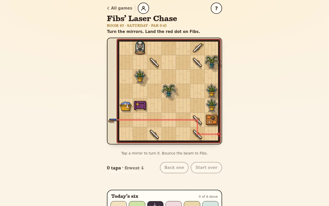 Fibs’ Laser Chase