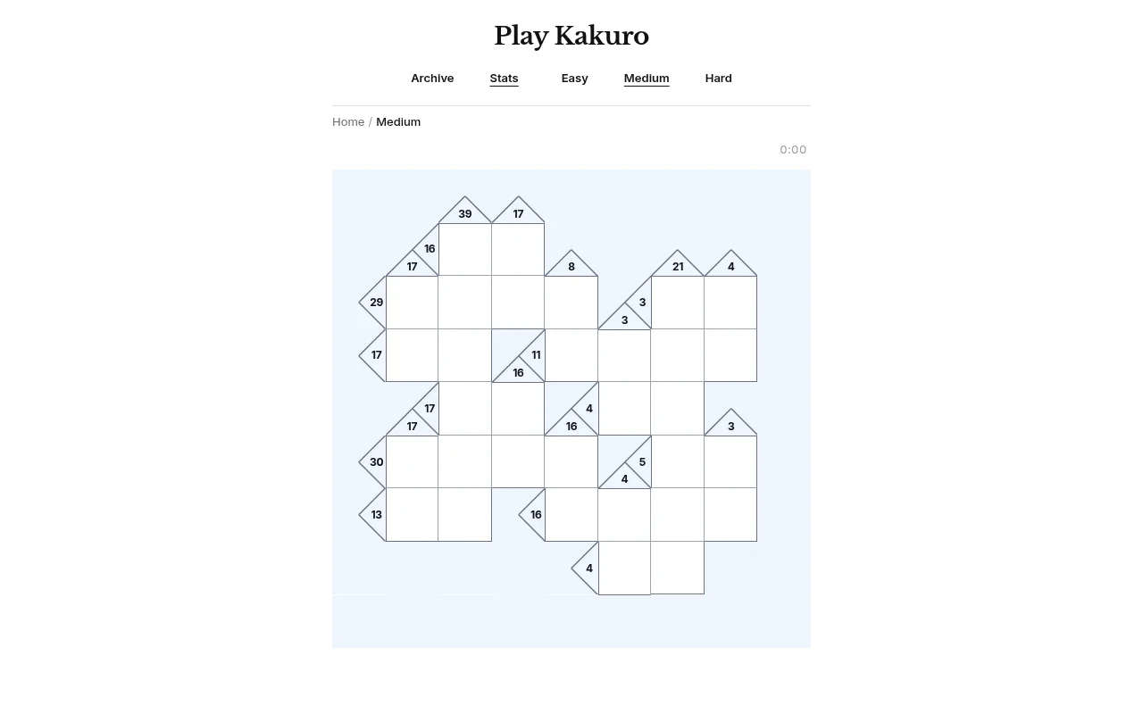 Play Kakuro