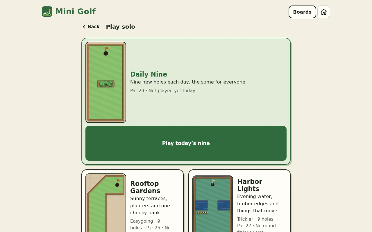 Mini Golf