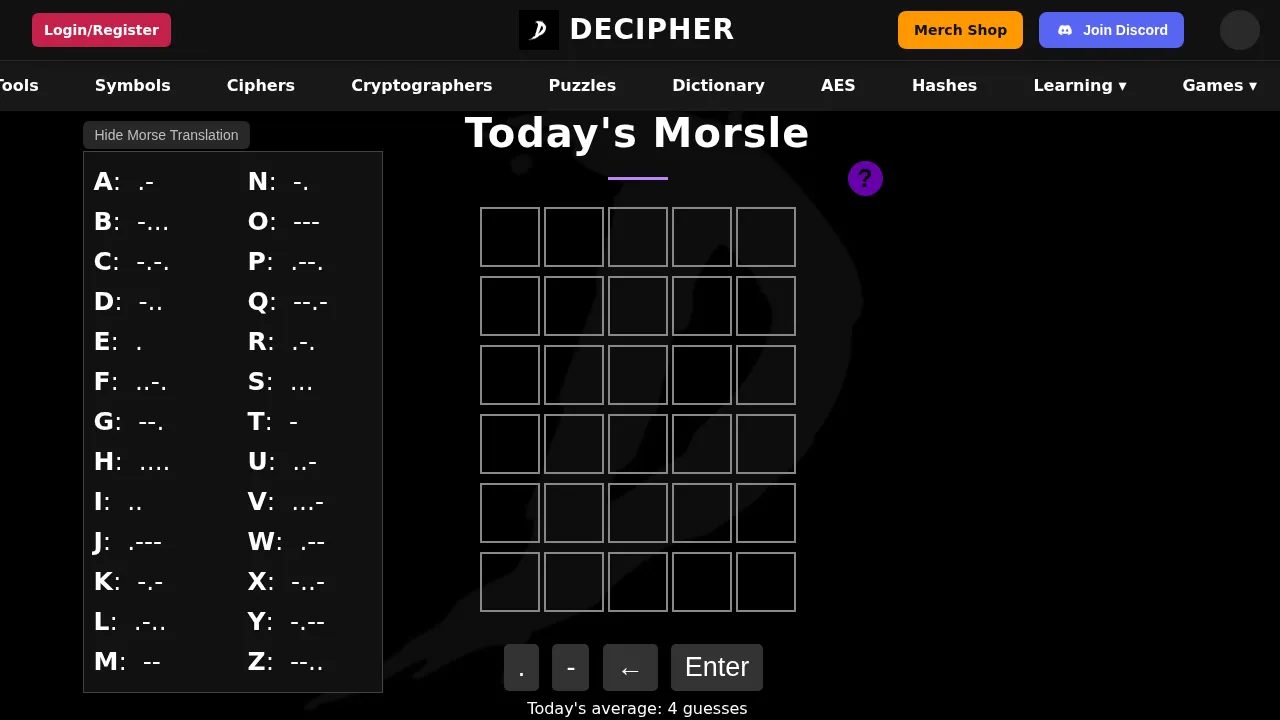 Morsle (decipher.wiki)