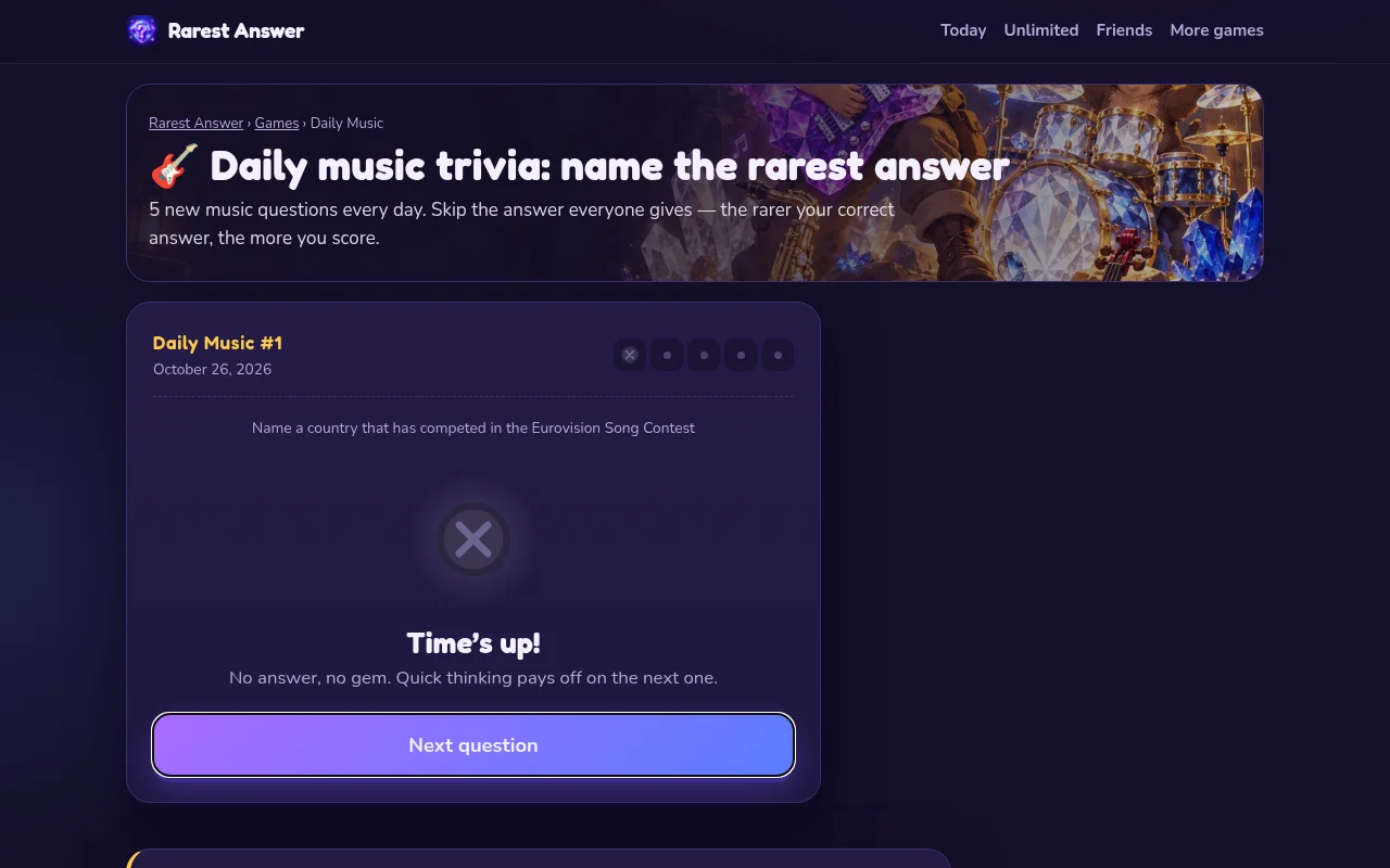 Daily Music Trivia