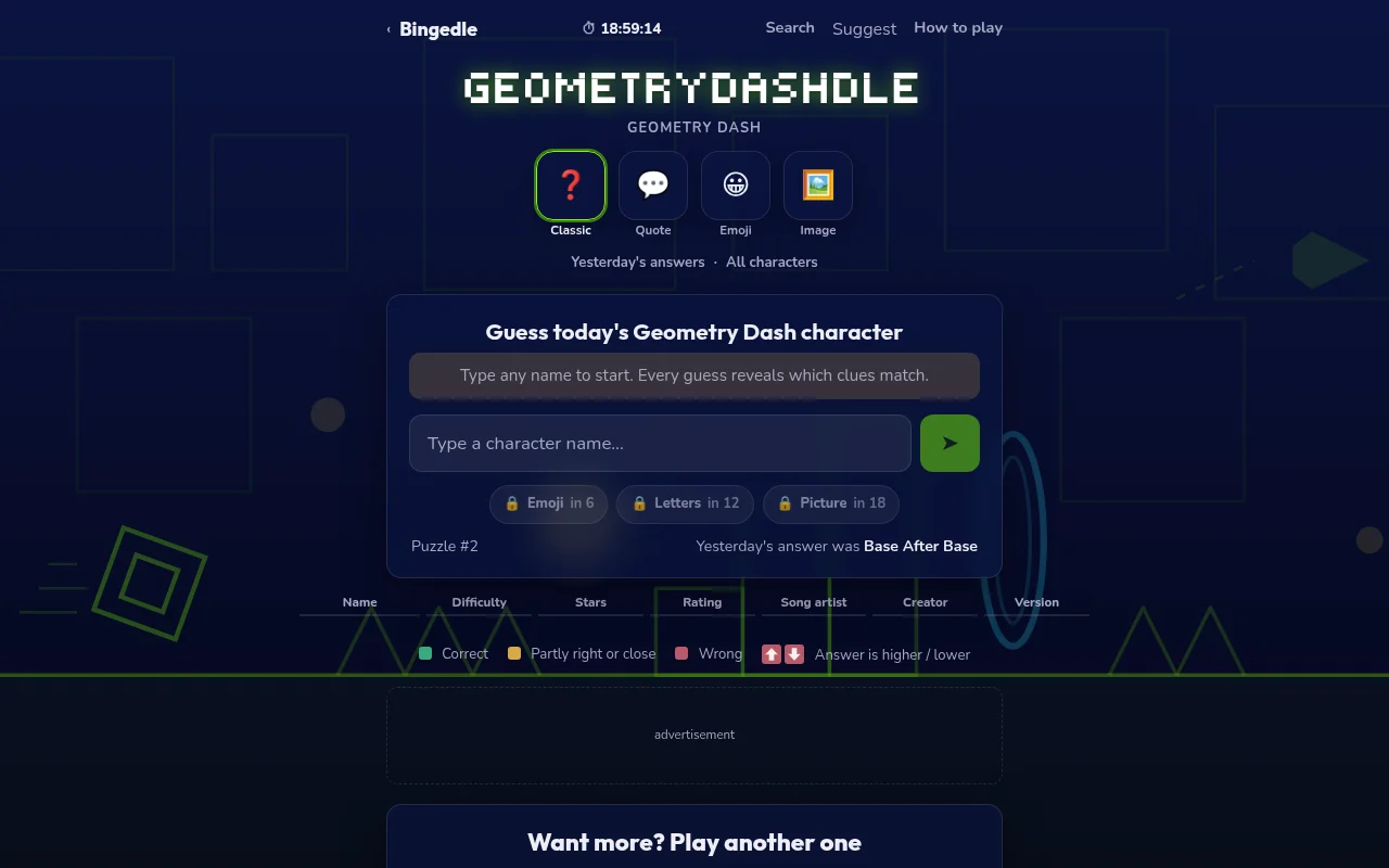 Geometrydashdle
