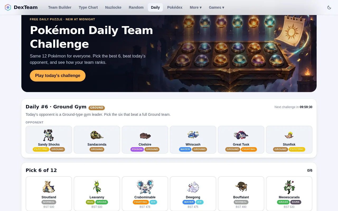 Pokémon Daily Challenge