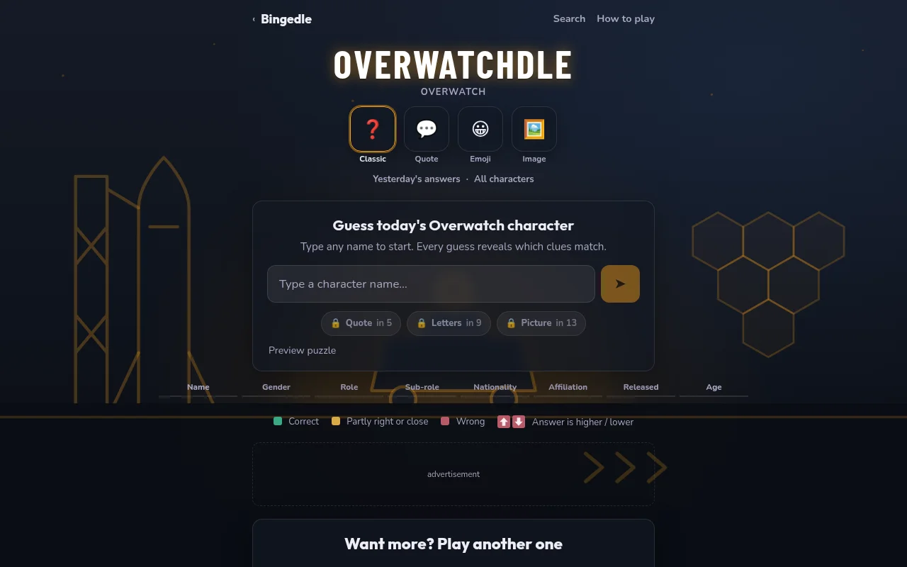 Overwatchdle