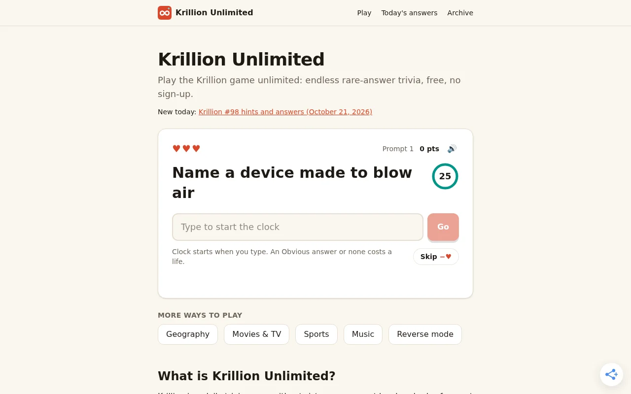 Krillion Unlimited