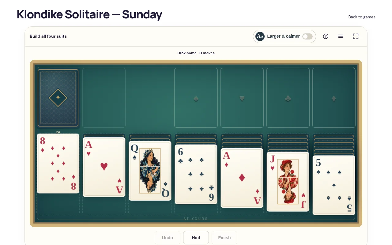 Klondike Solitaire — Sunday