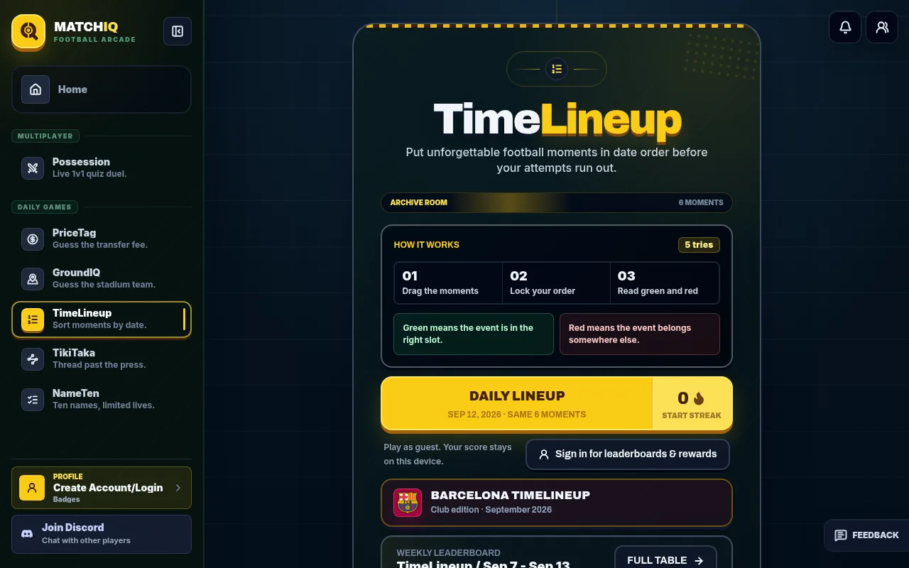 TimeLineup