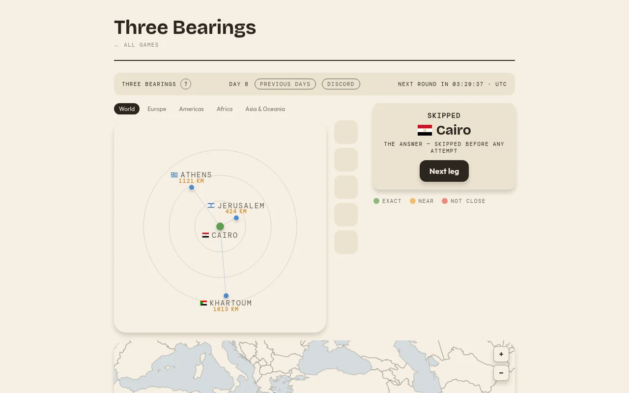 Three Bearings