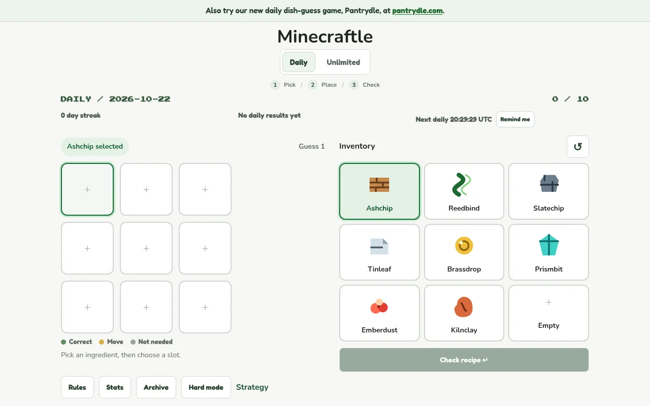Minecraftle