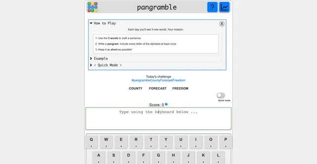 Pangramble