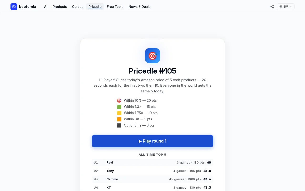 Pricedle