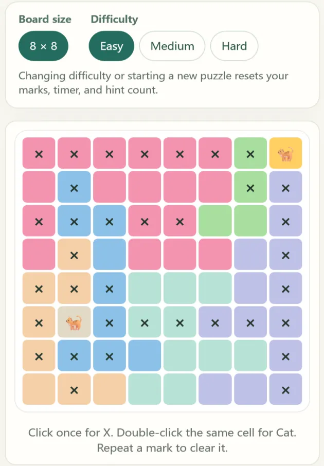 Meowdoku - Cat Sudoku & Queens Logic Web Game
