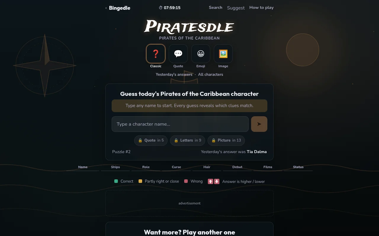 Piratesdle