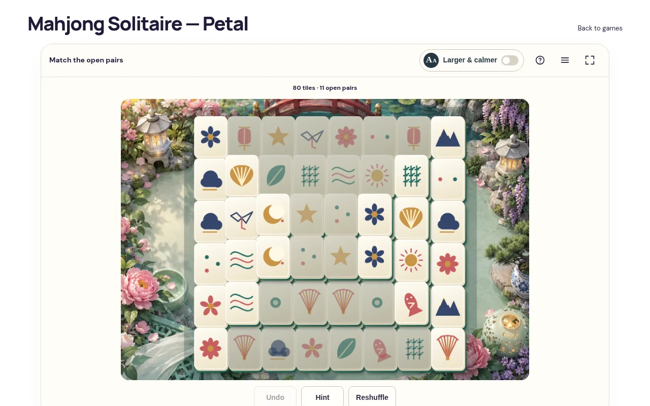Mahjong Solitaire — Petal