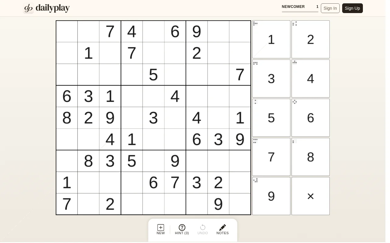 DailyPlay Sudoku