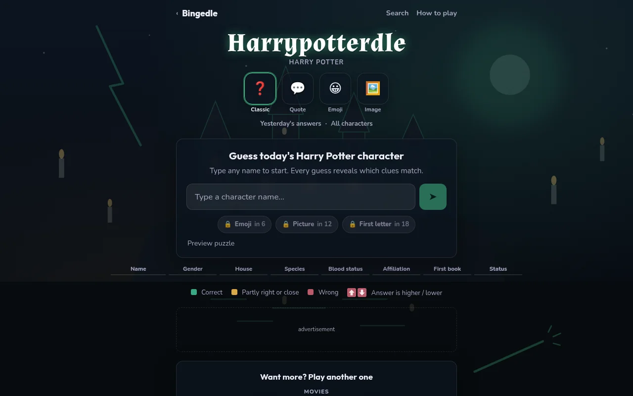 Harrypotterdle