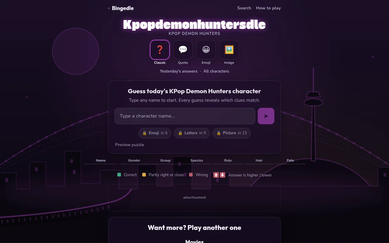 Kpopdemonhuntersdle
