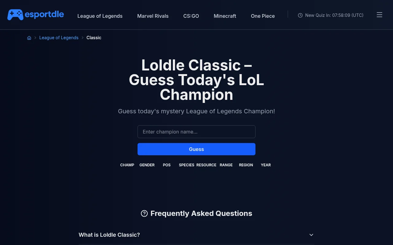 Esportdle