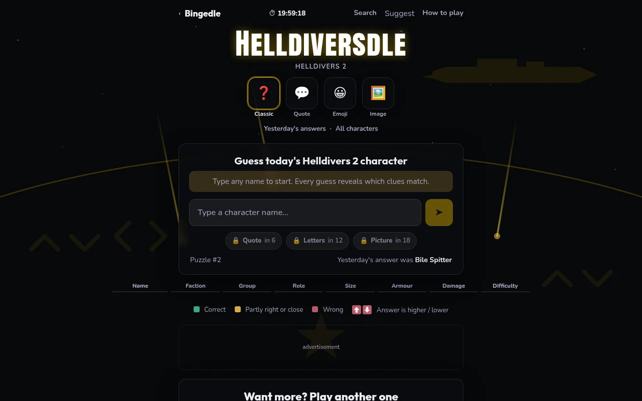 Helldiversdle