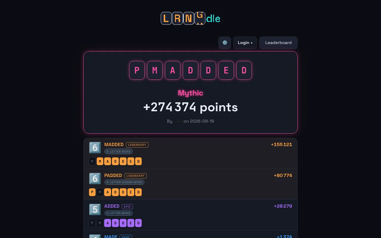 LRNGdle