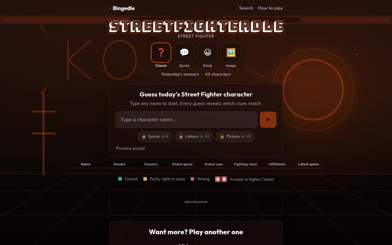 Streetfighterdle