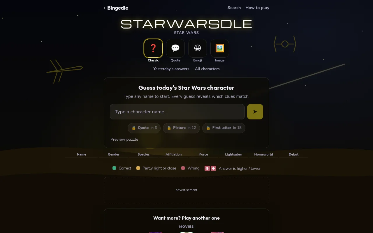 Starwarsdle