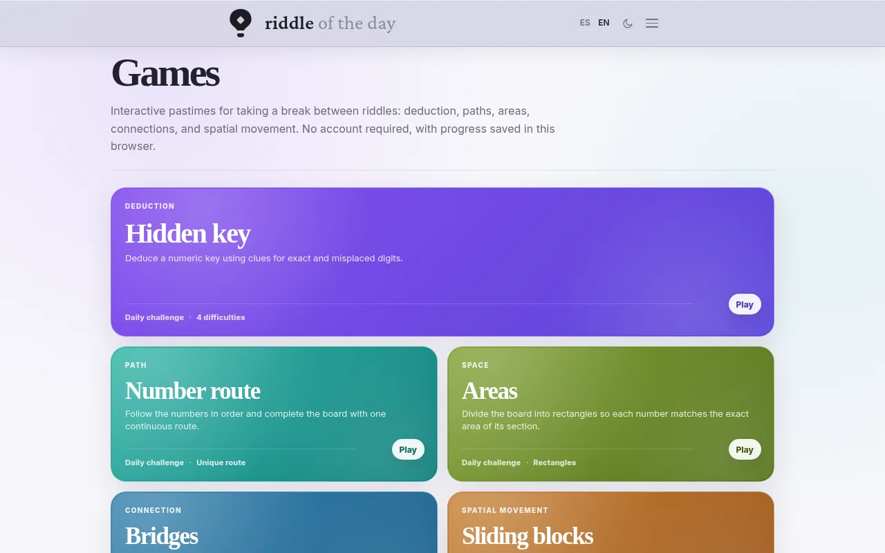 Riddle of the Day Games